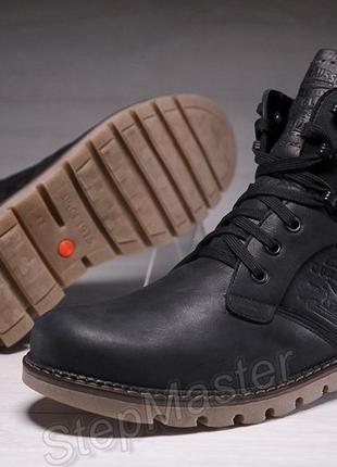 Кожаные мужские ботинки levis leather jax shoes3 фото
