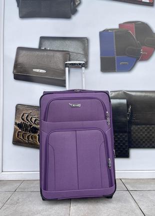 Большой дорожный чемодан на 2-х колесах фиолетовый