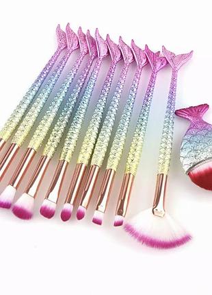 Набір пензликів для макіяжу/комплекс косметичних пензлів рибка