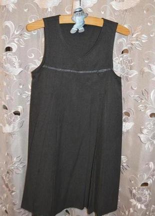 Школьный сарафан-платье george р.7-8 лет 122-128 см.