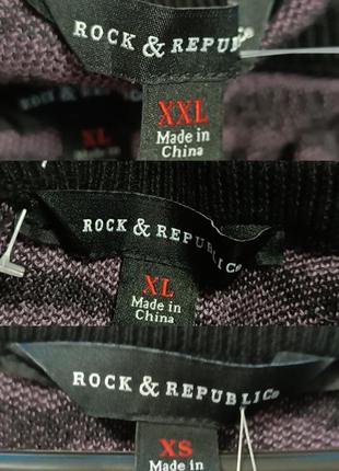 Стильный джемпер свитер rock&republic с принтом вискоза хлопок8 фото