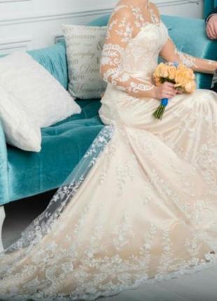 Свадебное платье цвет айвори1 фото