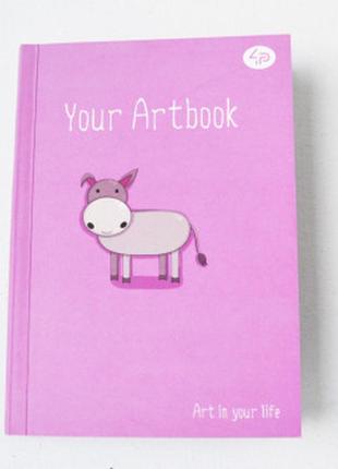 Блокнот а6 с цветными листами profi artbook donkey 96 страниц 48л арт.902378