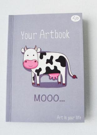 Блокнот а6 с цветными листами profi artbook bear 96 страниц 48л арт.902439