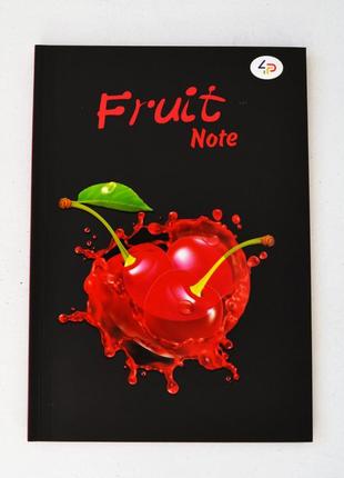 Блокнот b6 с цветными листами profi frutti burgundy 80 страниц арт. 903177