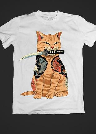 Футболка youstyle samurai_cat 0710 xxxl white