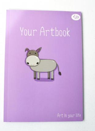 Блокнот а5 з кольоровими аркушами profi artbook donkey 96 сторінок 48арк арт. 902293