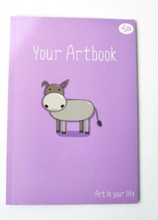 Блокнот а5 з кольоровими аркушами profi artbook donkey 96 сторінок арт. 902293