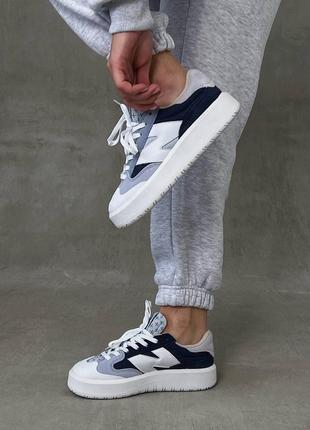 Красивейшие женские унисекс кроссовки new balance ct302 white blue белые с синим и голубым 36-45 р