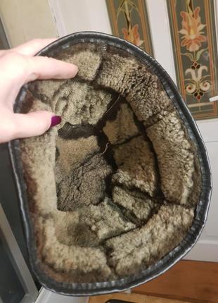 Актуальная модная кожаная панама унисекс натуральная цегейка