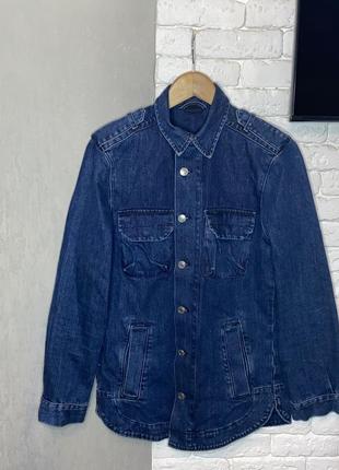 Джинсова куртка рубашка джинсівка куртка-сорочка h&amp;m, s/m1 фото