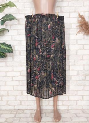 Нова простора мідіспідниця пліснява в барвистий принт, розмір 3-4 хв