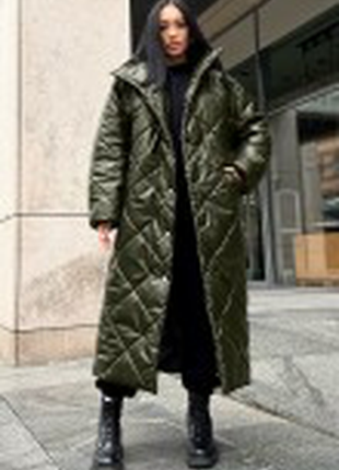 Зимове пальто реммі хакі3 фото