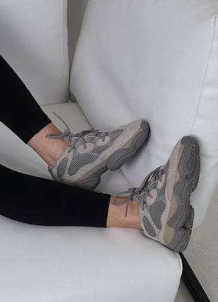 Крутезнi жiночi унiсекс кросiвки adidas yeezy 500 ash grey сiрi 36-45 р