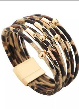 Шикарный браслет леопард прикраса украшение роскішний анімалістичний2 фото