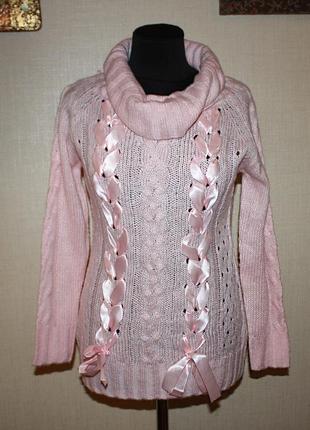 Нежно розовый свитер oodji3 фото