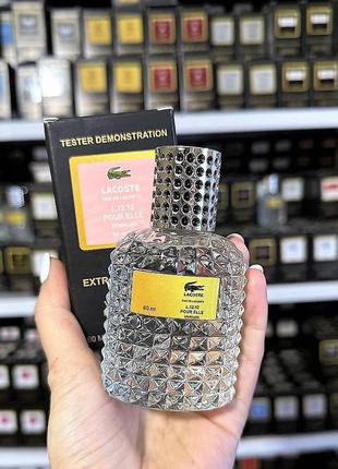 Жіночий тестер lacoste eau de l.12.12 pour elle sparkling 60 ml, лакоста пур ель спарклінг