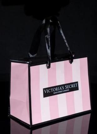 Брендовий пакет victoria's secret, подарунковий пакет вікторія сікрет, розмір s