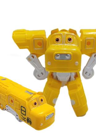 Детский трансформер 2189 робот-поезд (желтый)