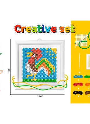 Набір для дитячої творчості "вишиваночка технок" петух, арт 3527-3txk2 фото