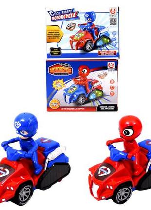 Дитячий іграшковий мотоцикл hg-789-90 трансформер 18см (spider-man)