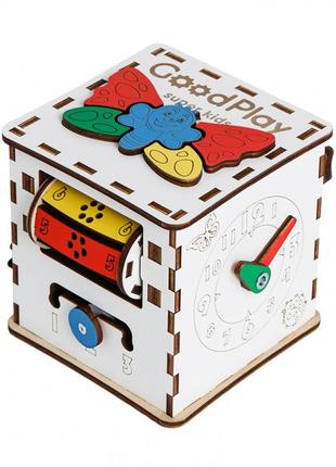 Детский развивающий куб бизиборд k001, 12×12×12