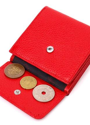 Яркое женское портмоне из натуральной кожи karya 21316 красный6 фото