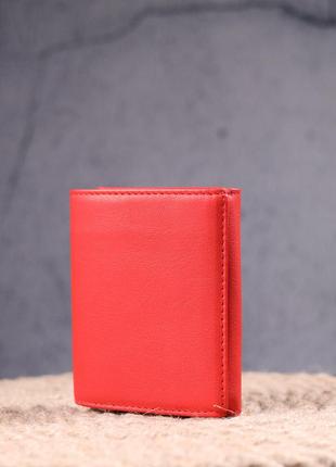 Оригинальный женский кошелек из натуральной кожи karya 21340 красный7 фото