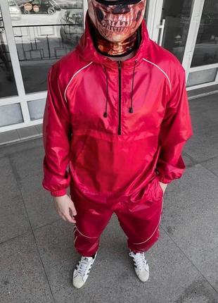 Спортивный костюм  красного цвета 5-565