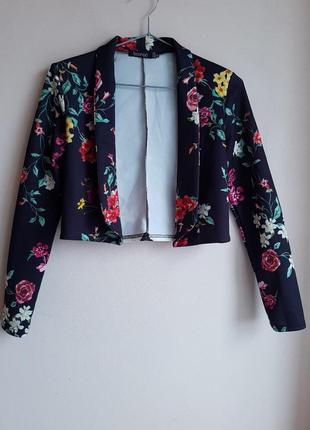Пиджак в цветочный принт1 фото