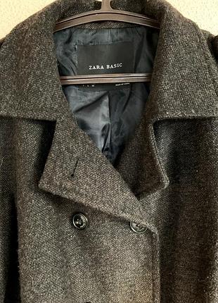Красиве меланжевої пальто напіввовна zara l