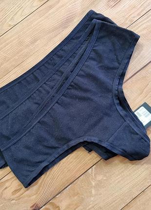 Комплект женских трусиков из 3 штук, размер s/m, цвет черный