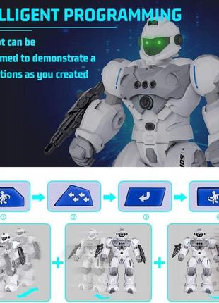 Робот на радиоуправлении модели r21, высота 31 см, цвет белый