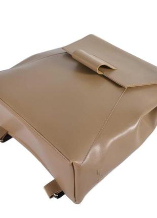 Стильний жіночий рюкзак екошкіра 732 мокко3 фото