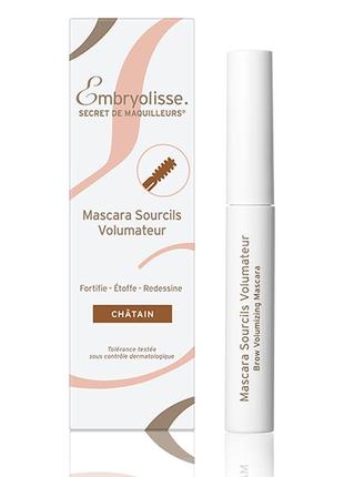 Туш для брів №01 світло-коричневий volumizing eyebrow mascara embryolisse1 фото