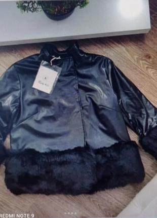 Невероятная куртка с эко мехом