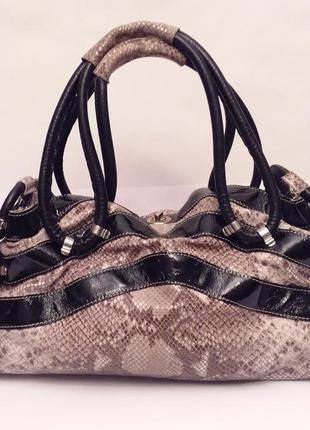 Made in italy! роскошная эксклюзивная кожаная сумка рептилия