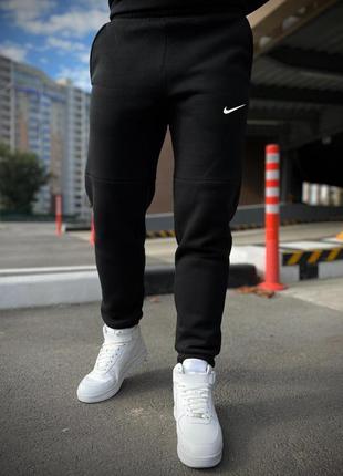 Зимові штани з начосом nike чорні