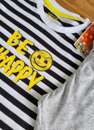 Піжама для хлопчика "be happy", зріст 110-116, колір білий, світло-сірий8 фото