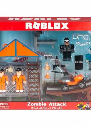 Игровой набор фигурок roblox, роблокс, " zombie attack " ( 19310 )