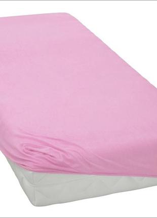 Трикотажная простынь на резинке в кроватку размер спального места 60*120 см сиреневый цвет бренд kayra10 фото