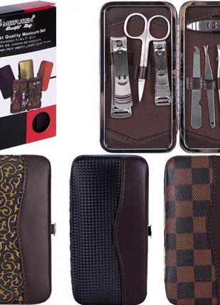 Набір для манікюру шкірзам в футлярі 9 предметів 16*8,5*2,5 см арт. x1-28