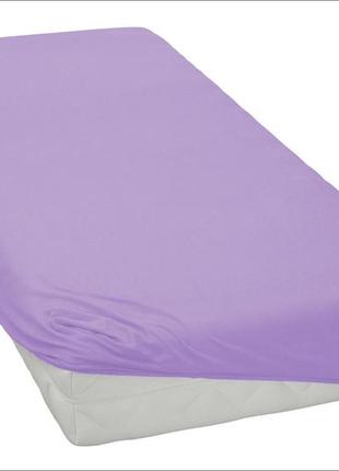 Трикотажная простынь на резинке в кроватку размер спального места 60*120 см голубой цвет бренд kayra10 фото