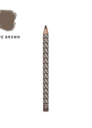 Zola карандаш для бровей пудровый powder brow pencil taupe brown