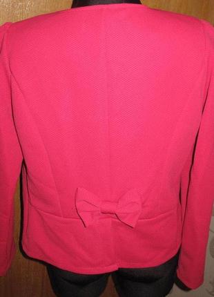Рожевий піджак бантик zanzea xxl2 фото