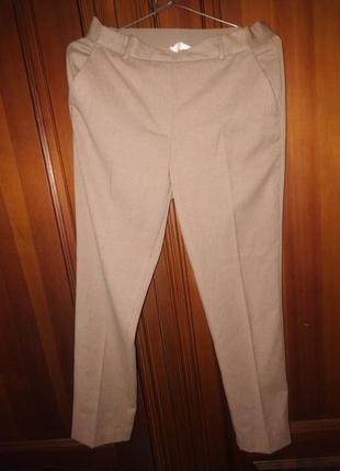 Крутые брюки беж с
