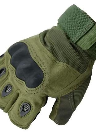 Рукавиці безпалі combat олива m,l,xl