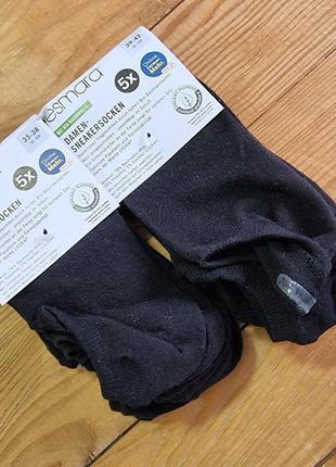 Комплект жіночих низьких шкарпеток із силіконом на п'яті з 5 пар, розмір 35-38, 39-42, колір чорний