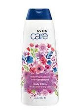 Увлажняющий обновляющий лосьон для тела с ароматом кокоса  avon care 400 мл