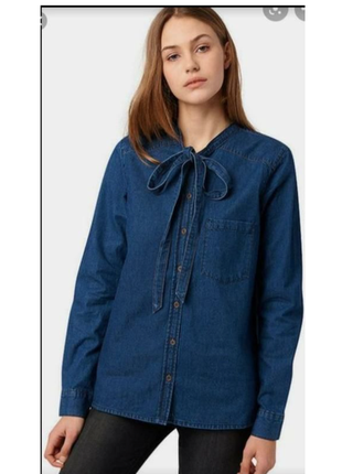 Стильна джинсова сорочка, блузка, від tom tailor. s